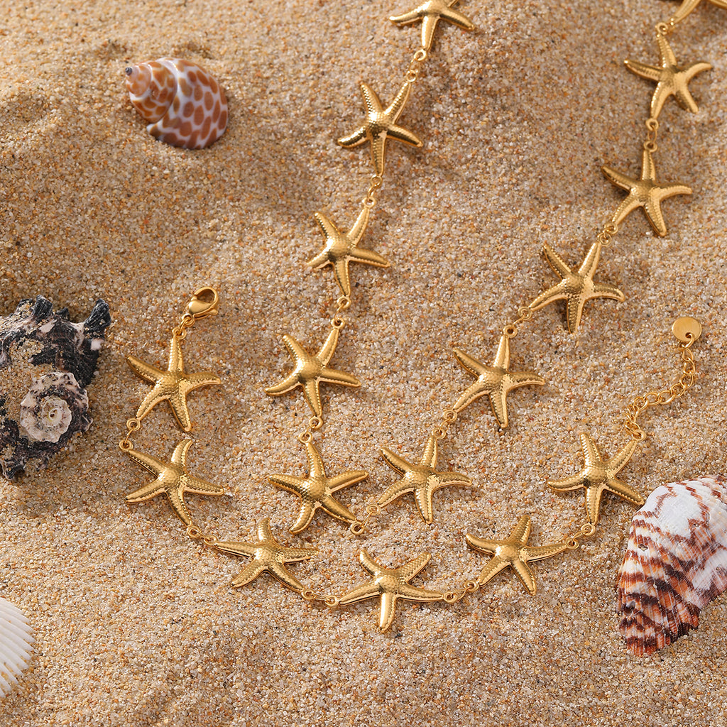 Conjunto Estrella Dorada - Collar y Pulsera