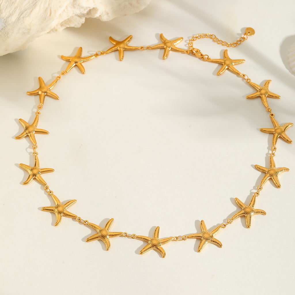 Conjunto Estrella Dorada - Collar y Pulsera